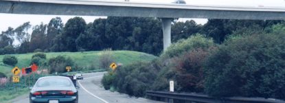 Driver's view of new 238-880 flyover