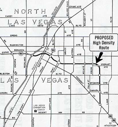 1975 plan for Las Vegas Spur
