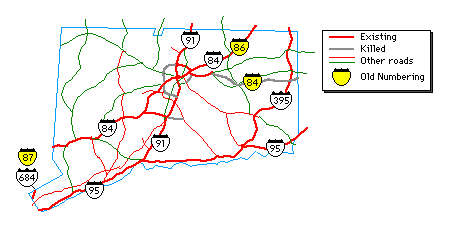 CT Interstate map