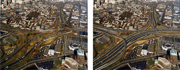 91/95/34 interchange, before and after reconstruction