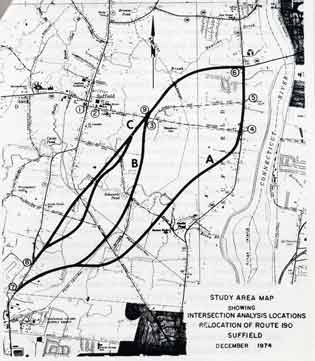 Corridor alternatives, CT 190, 1974