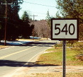 SR 540 sign in East Granby