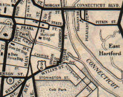1941 map excerpt, city inset
