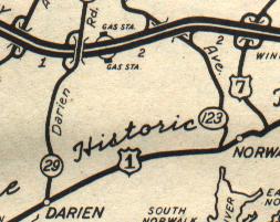 1942 map excerpt, Merritt Parkway