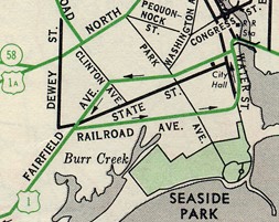 1956 map excerpt, city inset