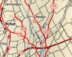 1957 map excerpt, main map