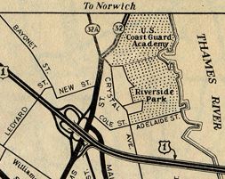 Original Route 32 interchange at US 1