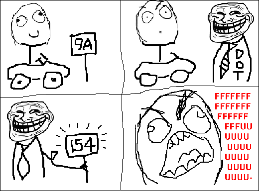 Rage comic about Route 9A number change, by Kurumi.
