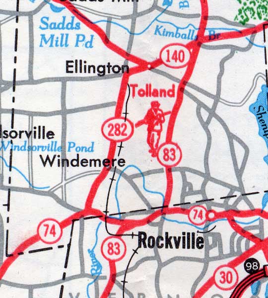 'CT 282' shown on 1963 official state highway map.