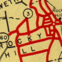 Rocky Hill map excerpt, 1941