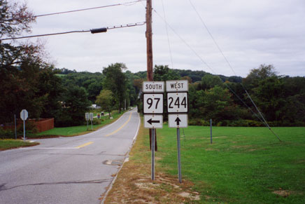 Route 244 westbound at Route 97