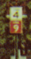 color-coded route markers, CT 4 and 9