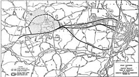 Route 195 bypass plan, 1970