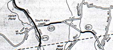 Map scan of SR 820 and 821, Kent, 1967